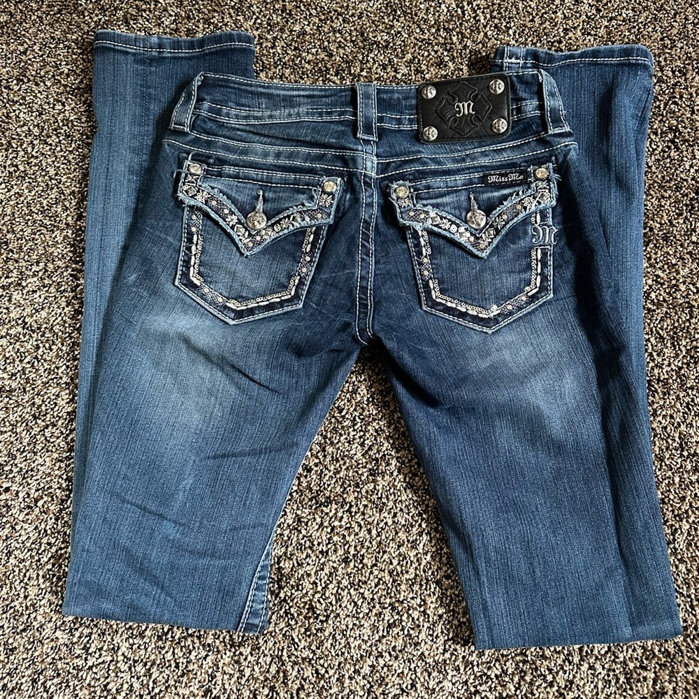 Blue Embellished Jeans